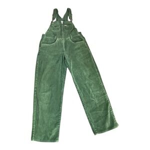 Xpress Vintage Green Corduroy Overalls XS Cotton Grunge Y2K Boho Hippie Farmer